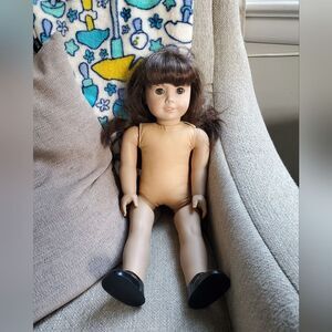 American girl doll "flawed"  18" brown hair and eyes